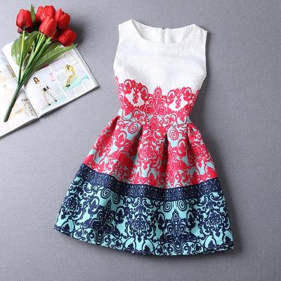 printing new spring and summer Jacquard was thin sleeveless vest dress bottoming skirt bud