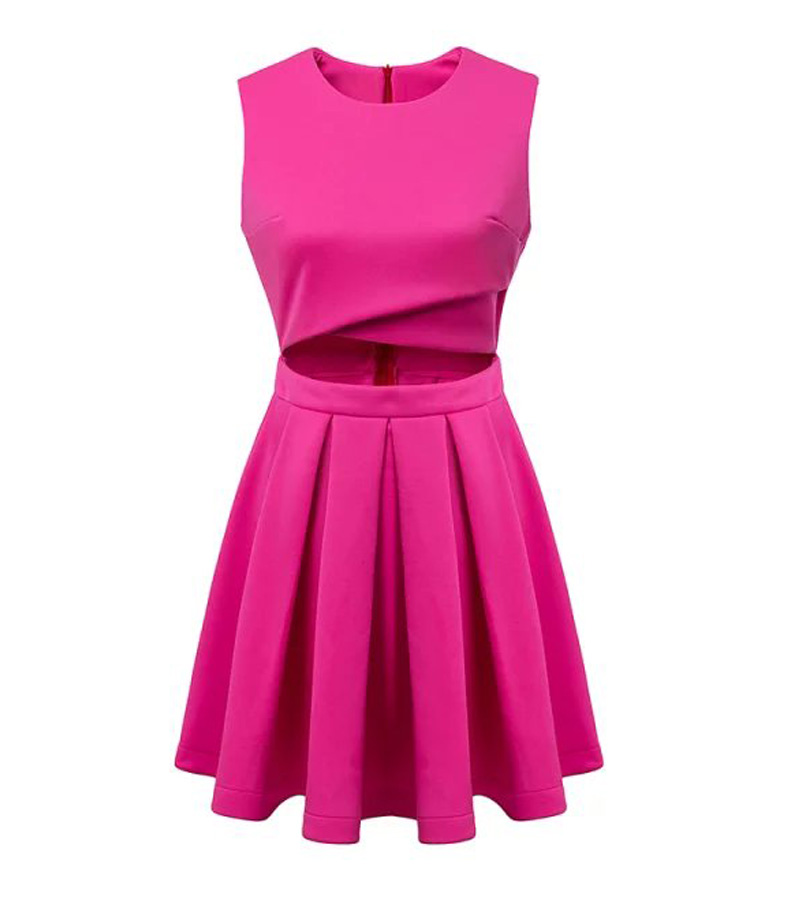 Cut Out Waist Skater Dress on Luulla