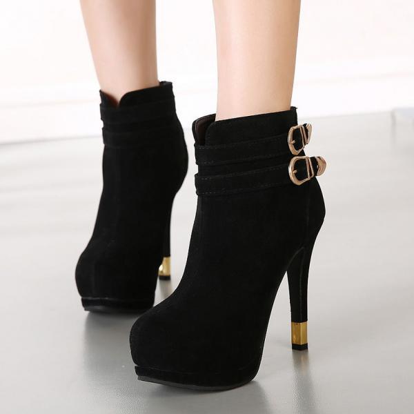 Fashion Women Boots Winter Female Leather High Shoes on Luulla
